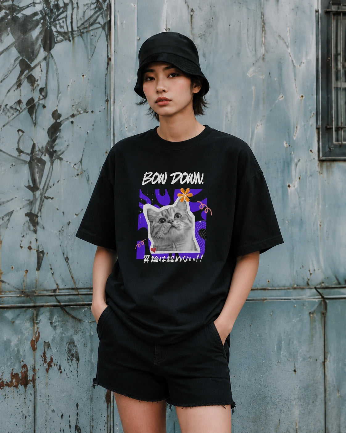 ひれ伏せ Tシャツ着用イメージ